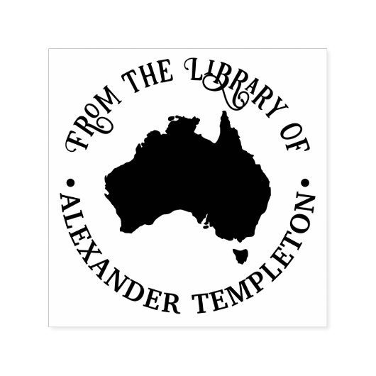 Australien Karte Silhouette aus der Namensbiblioth Permastempel (Design)