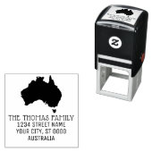 Australien Karte Silhouette Name Rücksendeadresse Permastempel (Beispiel)