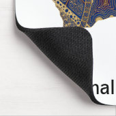 Australien Karte Tan-Blue-Red Mousepad (Ecke)