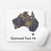 Australien Karte Tan-Blue-Red Mousepad (Mit Mouse)