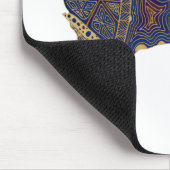 Australien Karte Tan-Blue-Red Mousepad (Ecke)
