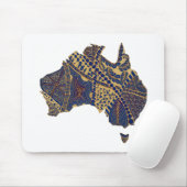 Australien Karte Tan-Blue-Red Mousepad (Mit Mouse)