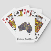 Australien Karte Tan-Blue-Red Spielkarten (Rückseite)