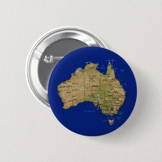 Australien-Karten-Knopf Button (Vorne & Hinten)