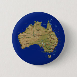 Australien-Karten-Knopf Button