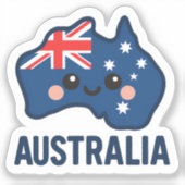 Australien Kawaii Fusion - Bold & Adorable Aufkleber (Vorderseite)