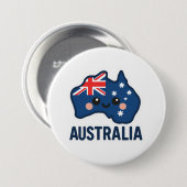 Australien Kawaii Fusion - Bold & Adorable Button (Vorne & Hinten)