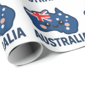 Australien Kawaii Fusion - Bold & Adorable Geschenkpapier (Rolleneckpunkt)