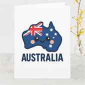 Australien Kawaii Fusion - Bold & Adorable Karte (Gelbe Blume)