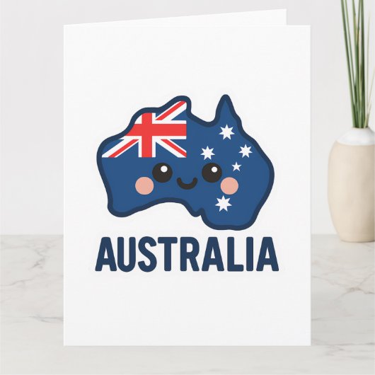 Australien Kawaii Fusion - Bold & Adorable Karte (Vorderseite)