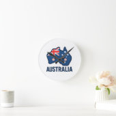 Australien Kawaii Fusion - Bold & Adorable Runde Wanduhr (Zuhause)