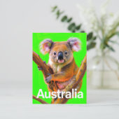 Australien Koala Bär Pop Art Postkarte (Stehend Vorderseite)