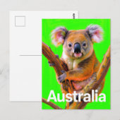 Australien Koala Bär Pop Art Postkarte (Vorne/Hinten)