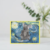 Australien Koala in Starry Night Spoof Postcard Postkarte (Stehend Vorderseite)
