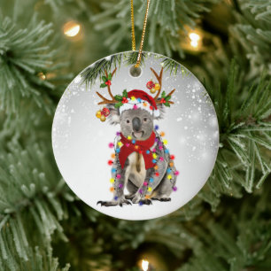 Australien Koala Santa Tierwelt Keramik Ornament