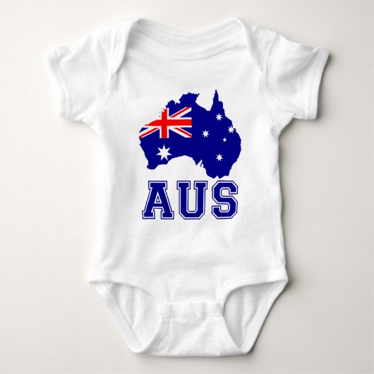 Australien-Kontinent Baby Strampler (Vorderseite)
