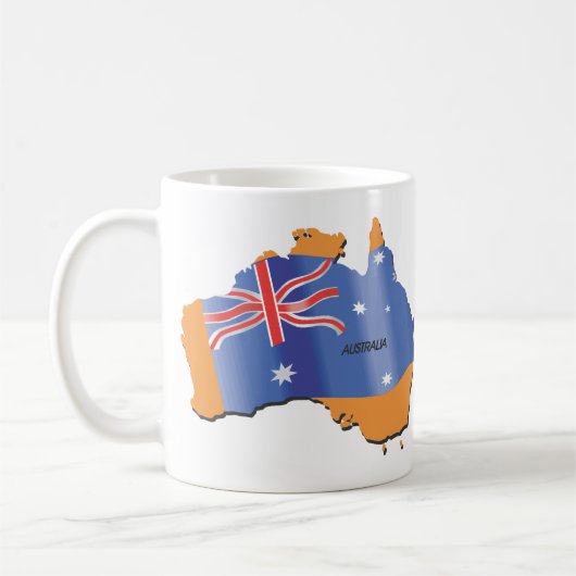 Australien-Kontinent Kaffeetasse (Links)