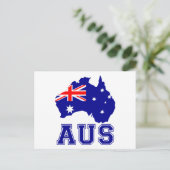 Australien Kontinent Postkarte (Stehend Vorderseite)