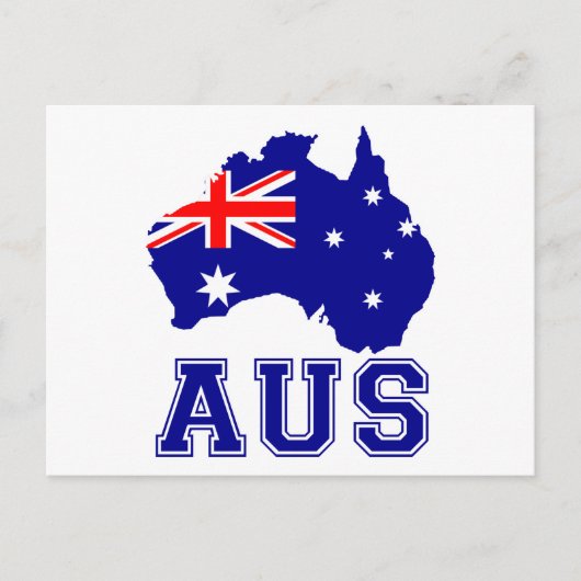 Australien Kontinent Postkarte (Vorderseite)