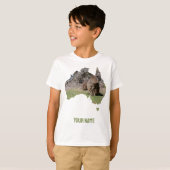 Australien Kontur Form Quokka Grass T-Shirt (Vorne ganz)
