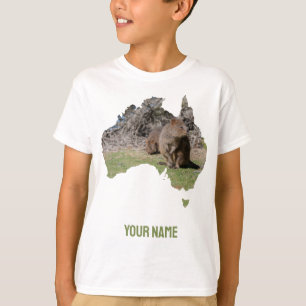 Australien Kontur Form Quokka Grass T-Shirt