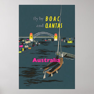 Australien Kunst Australische Reise Druck BOAC und Poster