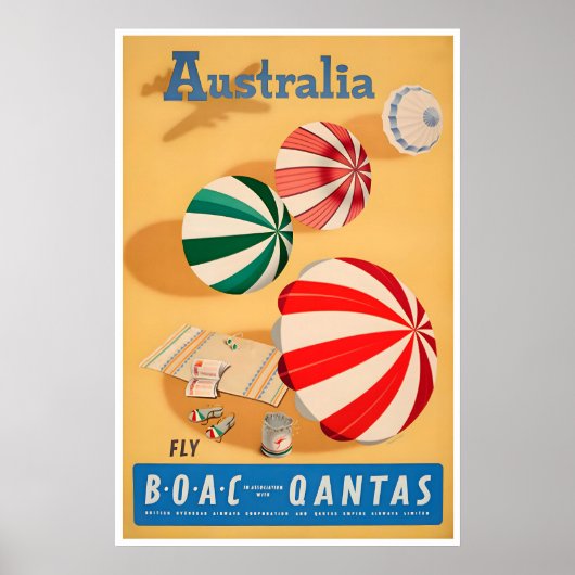 Australien Kunst Australischer Stranddruck Aussie- Poster (Vorne)