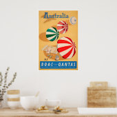 Australien Kunst Australischer Stranddruck Aussie- Poster (Küche)
