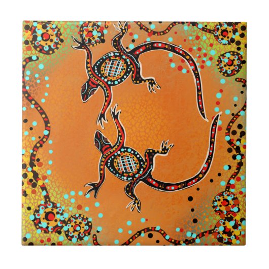AUSTRALIEN KUNST FLIESE (Vorderseite)