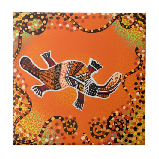 AUSTRALIEN KUNST FLIESE (Vorderseite)