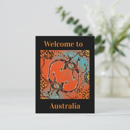 AUSTRALIEN KUNST    POSTKARTE (Stehend Vorderseite)