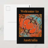 AUSTRALIEN KUNST    POSTKARTE (Vorne/Hinten)