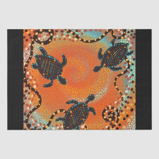 AUSTRALIEN KUNST SEIDENPAPIER (Vorderseite)