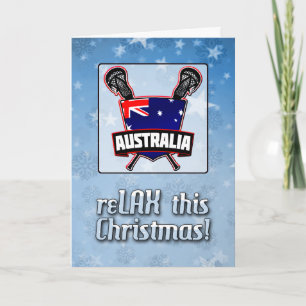 Australien Lacrosse Shield Weihnachtskarte Feiertagskarte