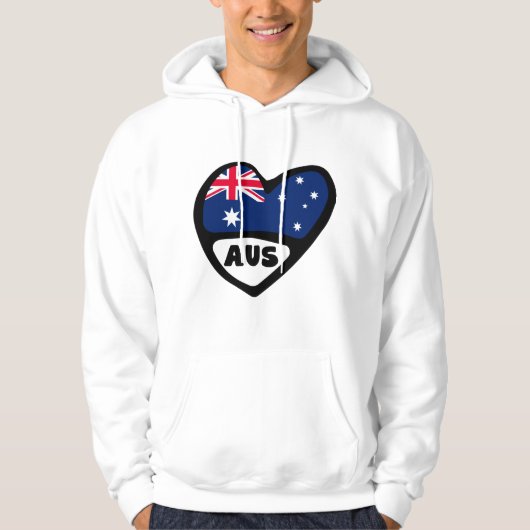Australien Land Code Flaggenmitte AUS Hoodie (Vorderseite)