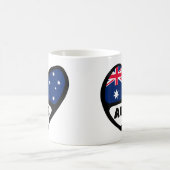 Australien Land Code Flaggenmitte AUS Kaffeetasse (Mittel)