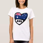 Australien Land Code Flaggenmitte AUS T-Shirt (Vorderseite)