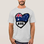 Australien Land Code Flaggenmitte AUS T-Shirt (Vorderseite)