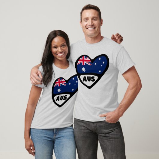 Australien Land Code Flaggenmitte AUS T-Shirt (Unisex)