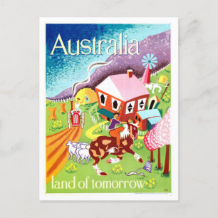 Australien: Land morgen Reisekarte Postkarte