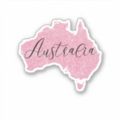 Australien Land schimmert Farbe Aufkleber (Vorderseite)
