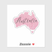 Australien Land schimmert Farbe Aufkleber (Blatt)