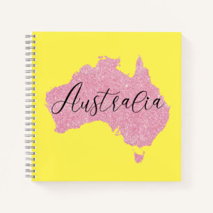 Australien Land schimmert Farbe Notizblock