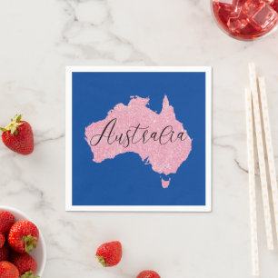 Australien Land schimmert Farbe Serviette