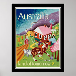 Australien Land Tomorrow Vintage Poster