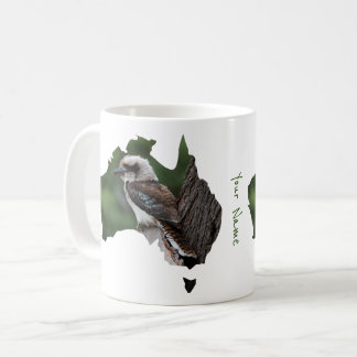 Australien Landesumriss Kookaburra in einem Baum Kaffeetasse