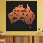 Australien Landkarte Australiens Kontinent Leinwanddruck (Insitu (Wohnzimmer))