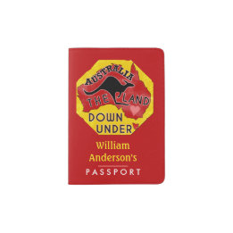 Australien Landkarte unter dem Kangaroo-Individuel Passhülle