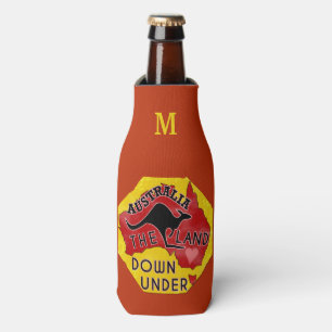 Australien Landkarte unter Kangaroo Monogramm Flaschenkühler