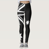 Australien-Leggings Schwarzweiss Leggings (Vorderseite)